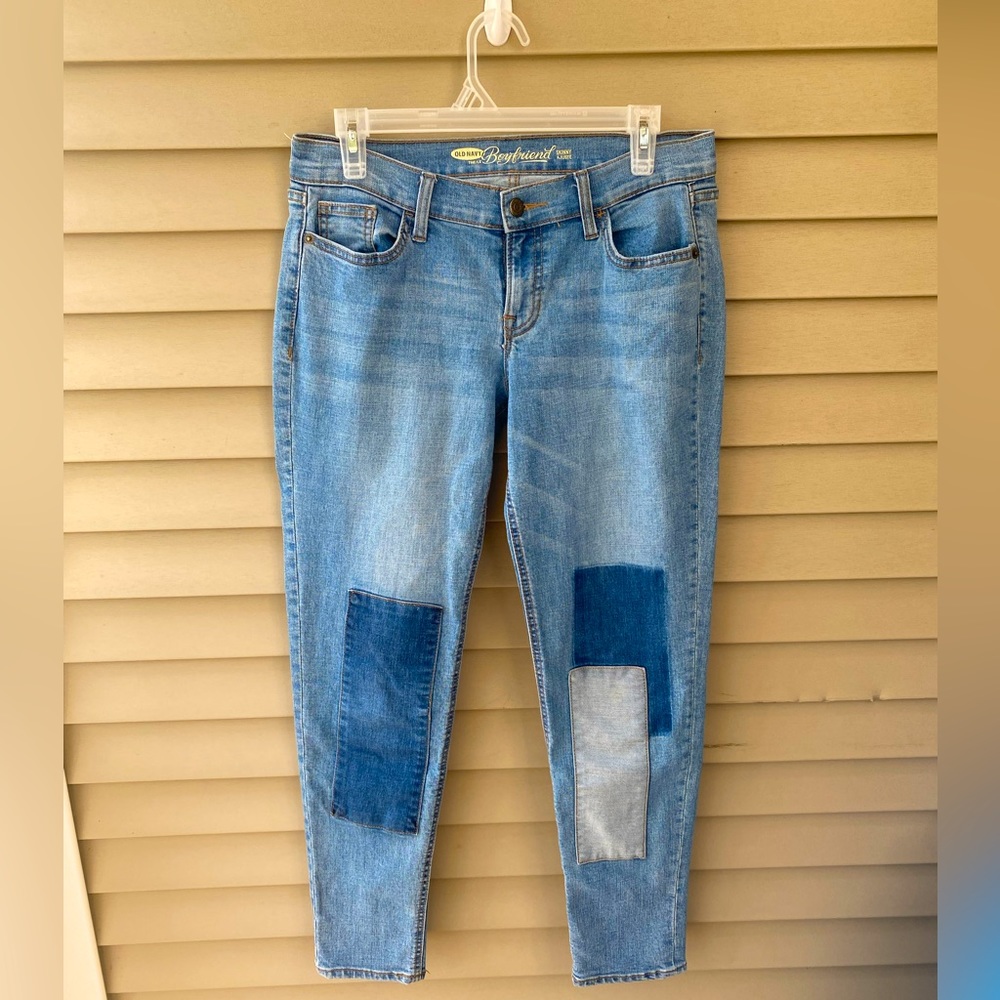 Old Navy Patched Denim Boyfriend Jeans - Women’s Size 4